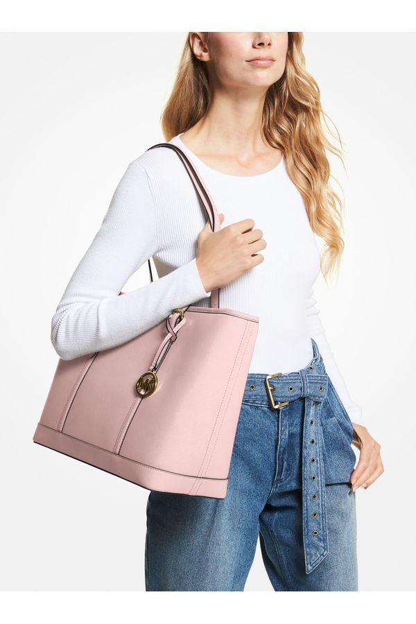 Bolsa Tote Jet Set Grande De Couro