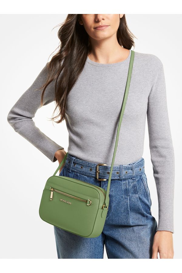 Bolsa Transversal Jet Set Média De Couro