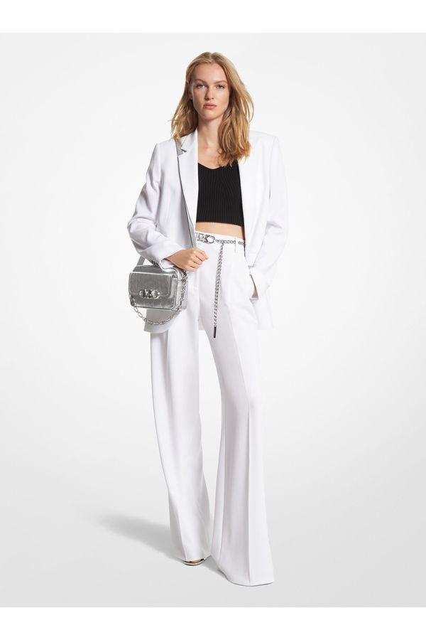 Calça De Sarja Plissada