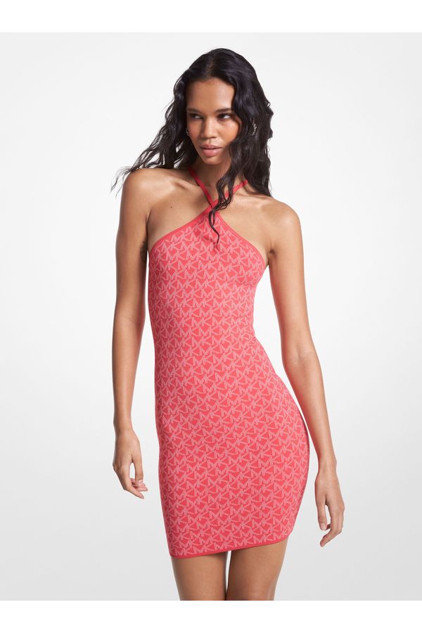 Vestido Curto Logo Jacquard