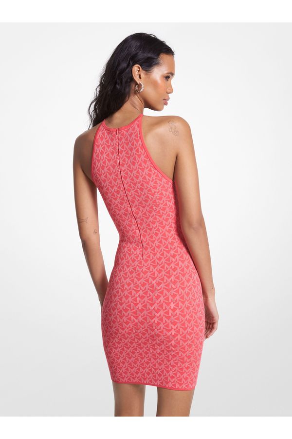 Vestido Curto Logo Jacquard