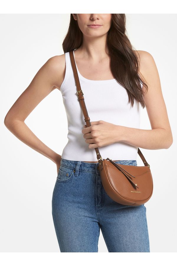 Bolsa Transversal Dover Pequena De Couro
