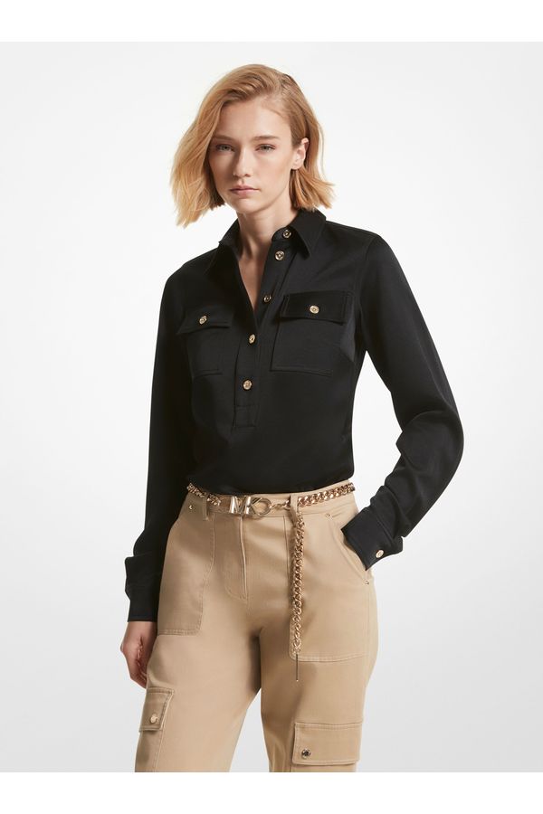 Camisa Satin Com Botões