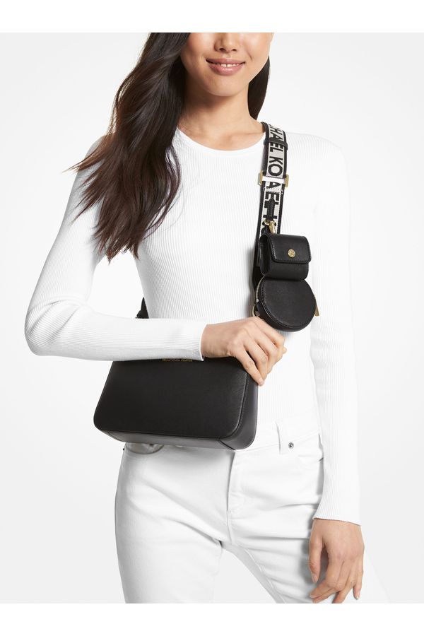 Bolsa Transversal Jet Set Pequena De Couro