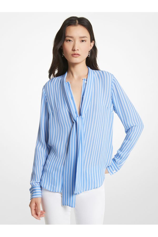 Camisa Listrada Com Laço