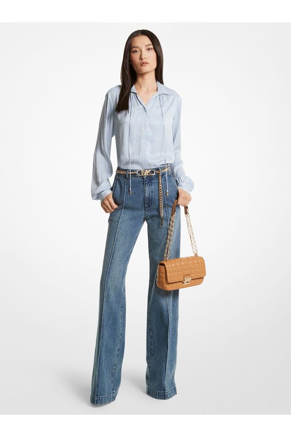 Calça Jeans Pintucked