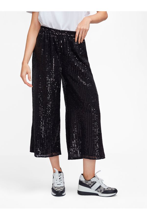 Calça Pantacourt Com Lantejoulas