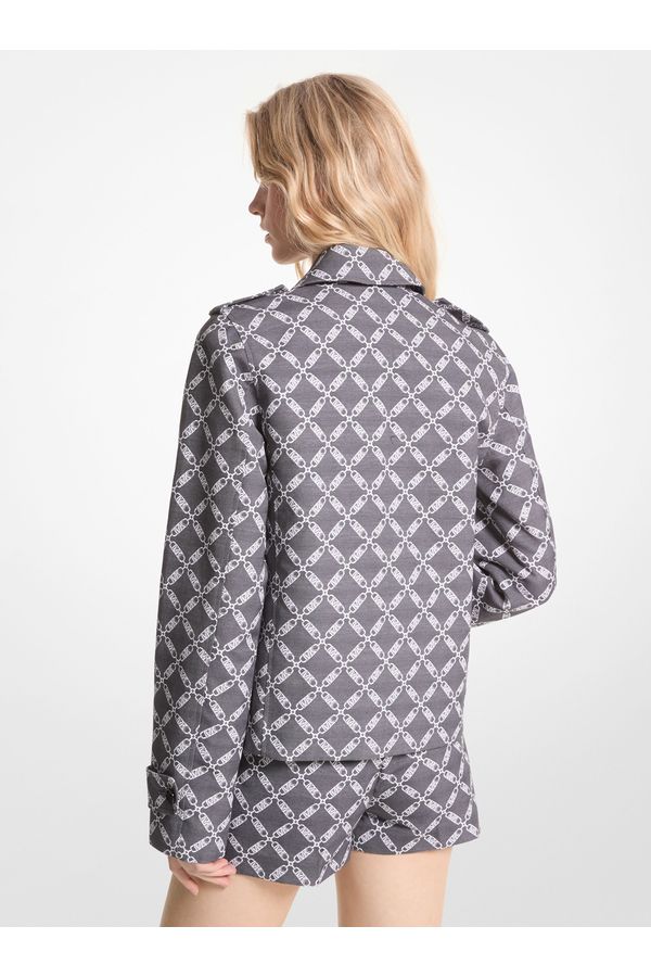 Casaco Cropped Empire Logo Jacquard