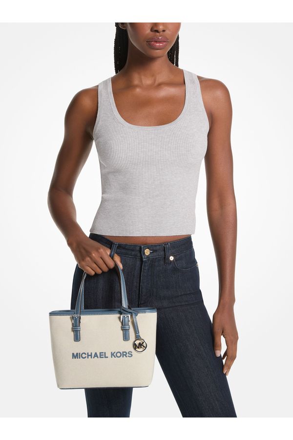 Bolsa Tote Jet Set Pequena De Algodão