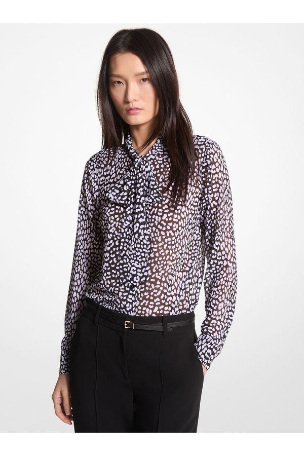 Camisa Georgette Leopardo
