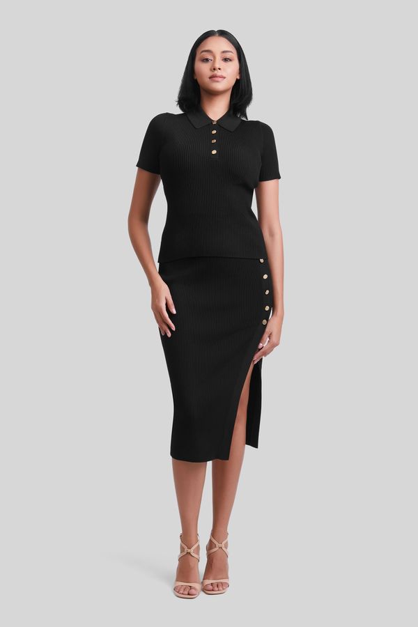 Blusa Canelada Com Botões