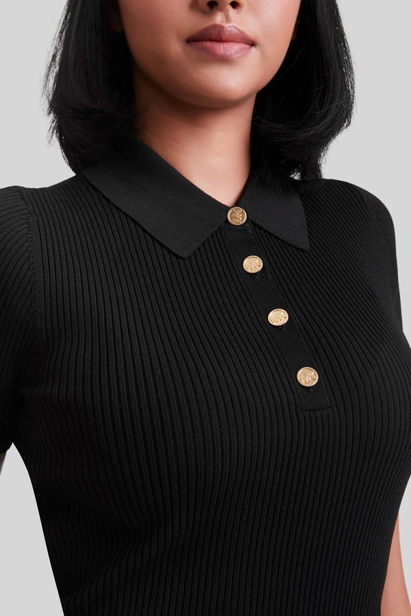 Blusa Canelada Com Botões