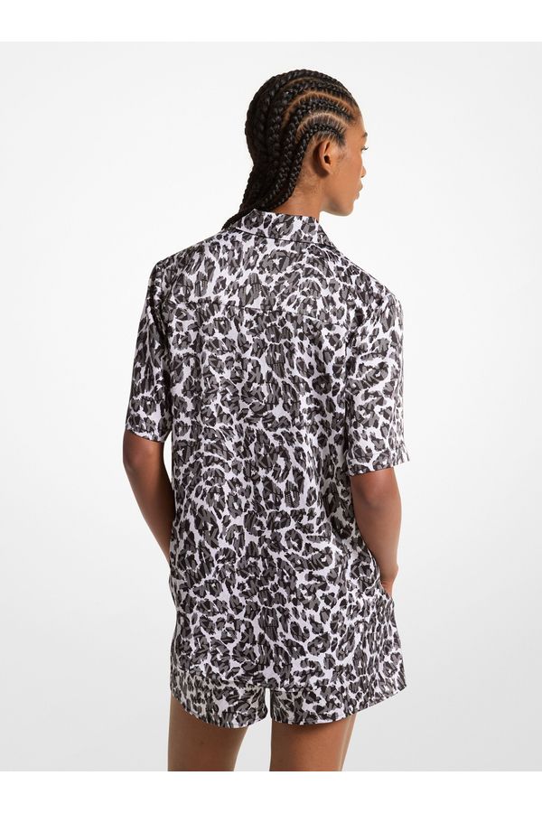 Camisa Cheetah De Poliéster