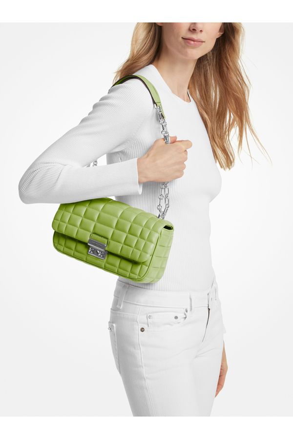 Bolsa De Ombro Tribeca Grande De Couro