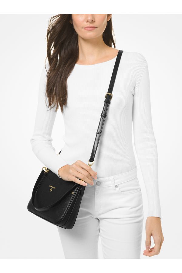 Bolsa De Ombro Jet Set Média De Couro