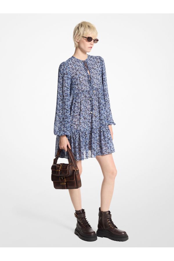 Vestido Georgette Floral De Poliéster