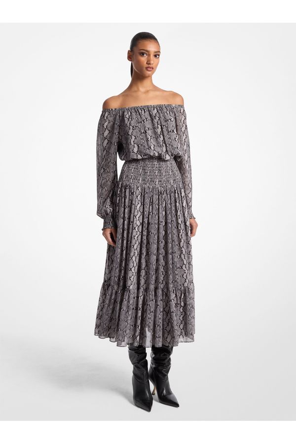 Vestido Georgette Midi De Poliéster