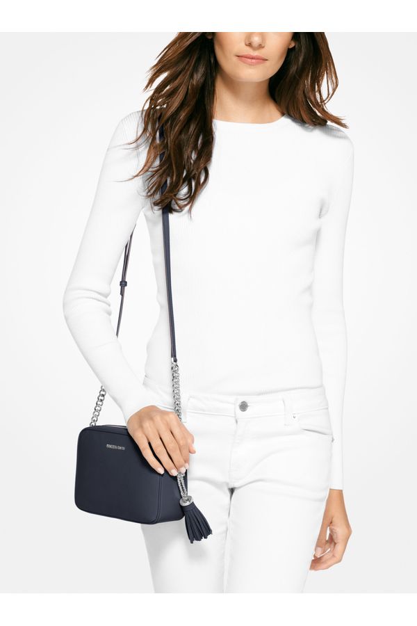 Bolsa Transversal Jet Set Pequena De Couro