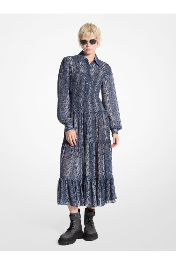 Vestido Georgette Midi De Poliéster