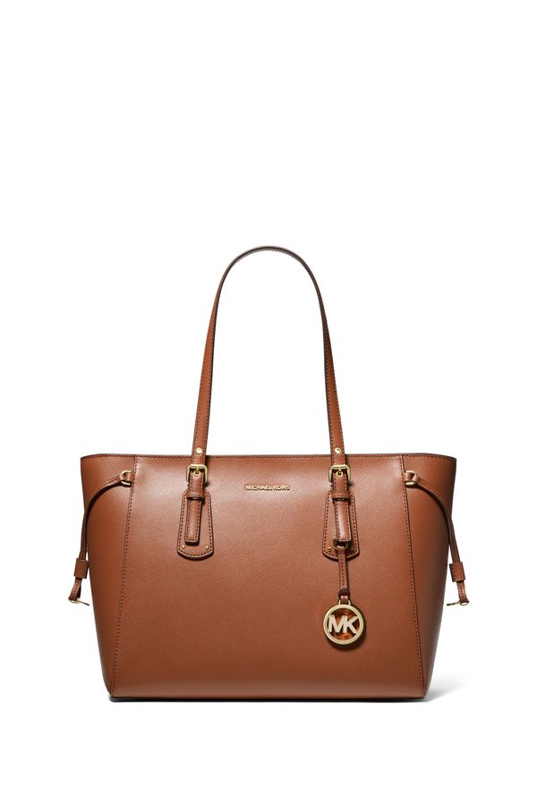 Bolsa Tote Voyager Média De Couro