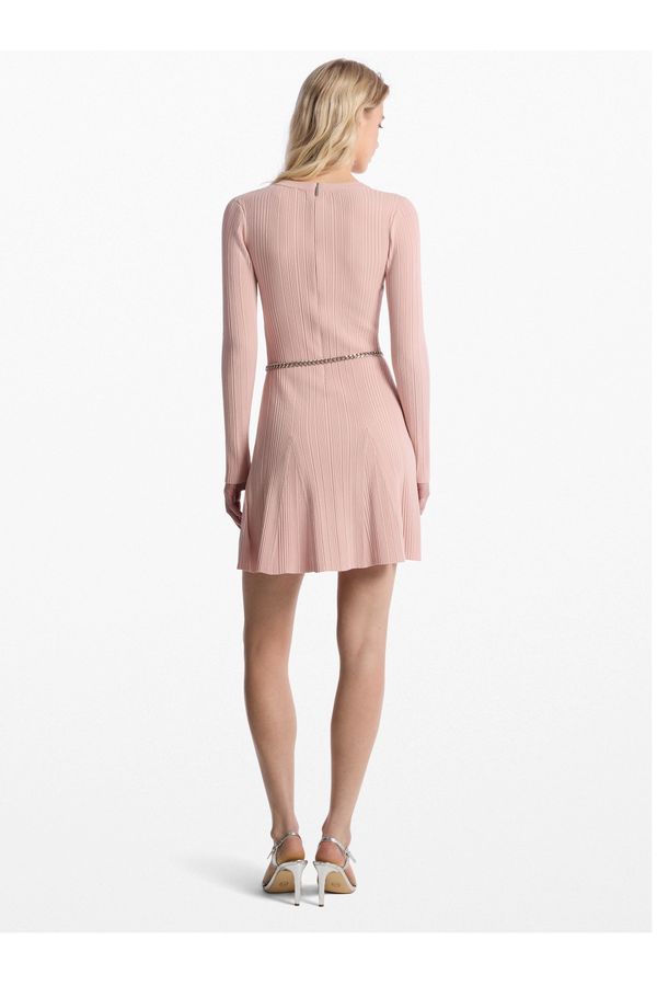 Vestido Curto De Malha Com Cinto