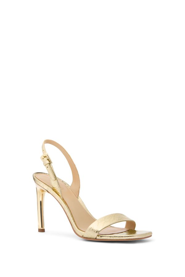 Sandália Kasia De Couro Metalizado