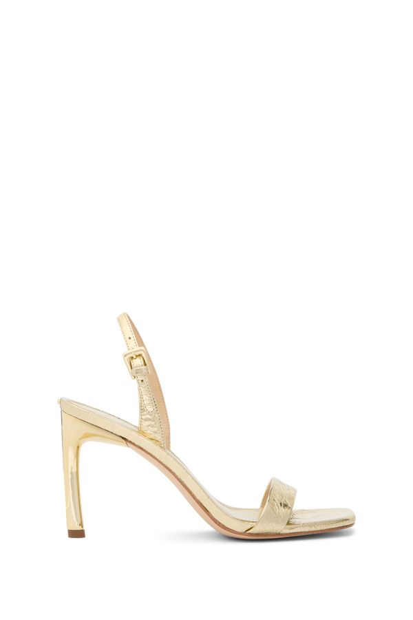 Sandália Kasia De Couro Metalizado