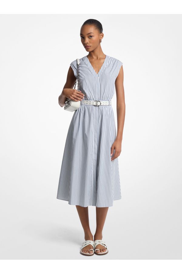Vestido Listras De Algodão