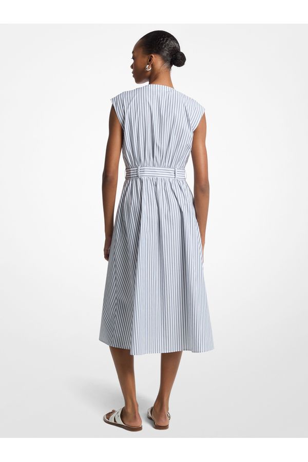 Vestido Listras De Algodão