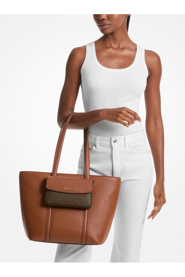 Bolsa Tote Jet Set Grande De Couro