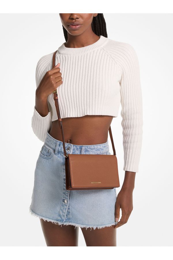 Bolsa Transversal Jet Set Média De Couro