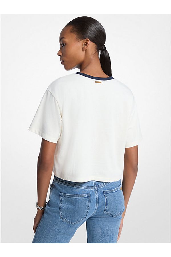 Camiseta Cropped Com Aplicações