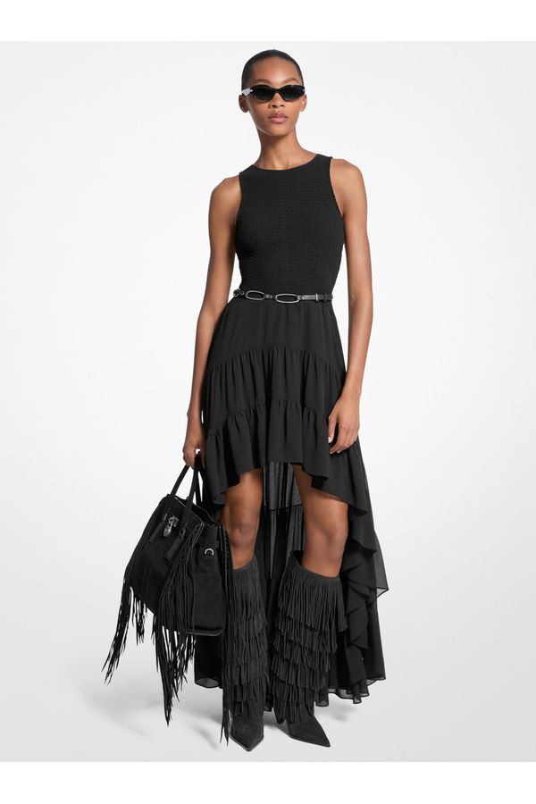 Vestido High-low Georgette